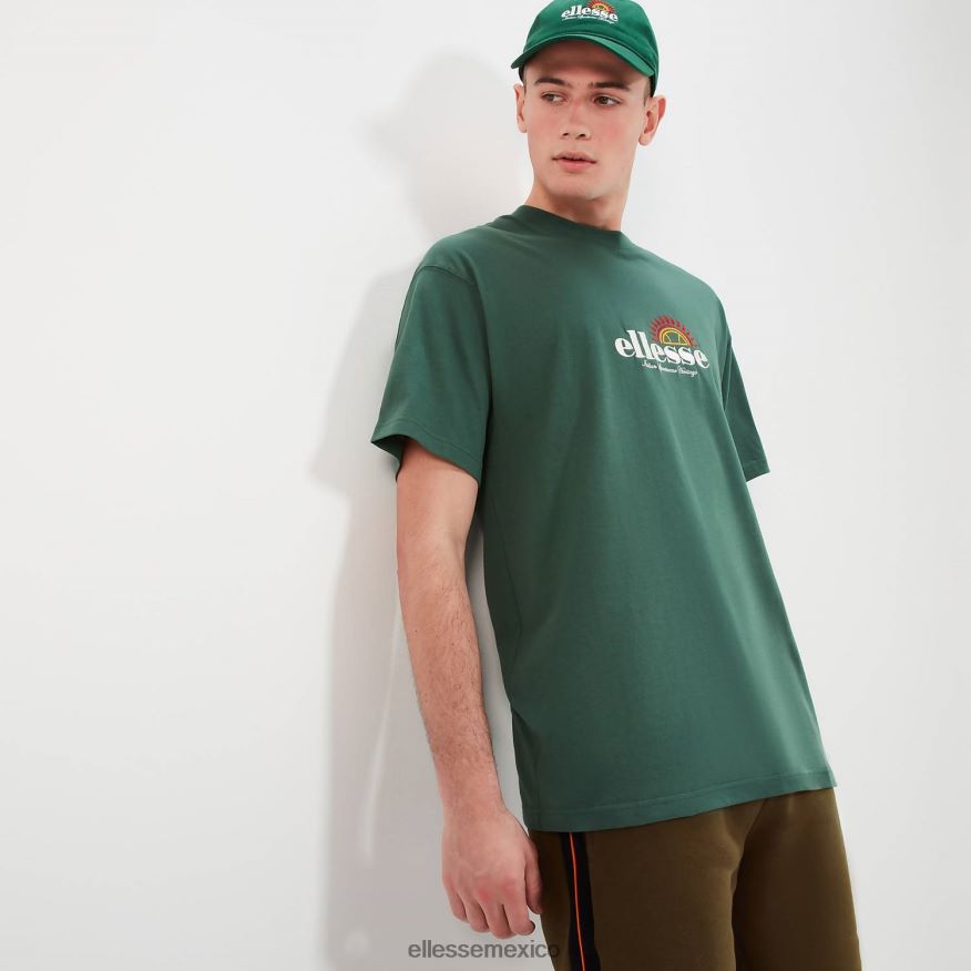 ropa mx Ellesse hombres camiseta aestas verde oscuro 84X86H347