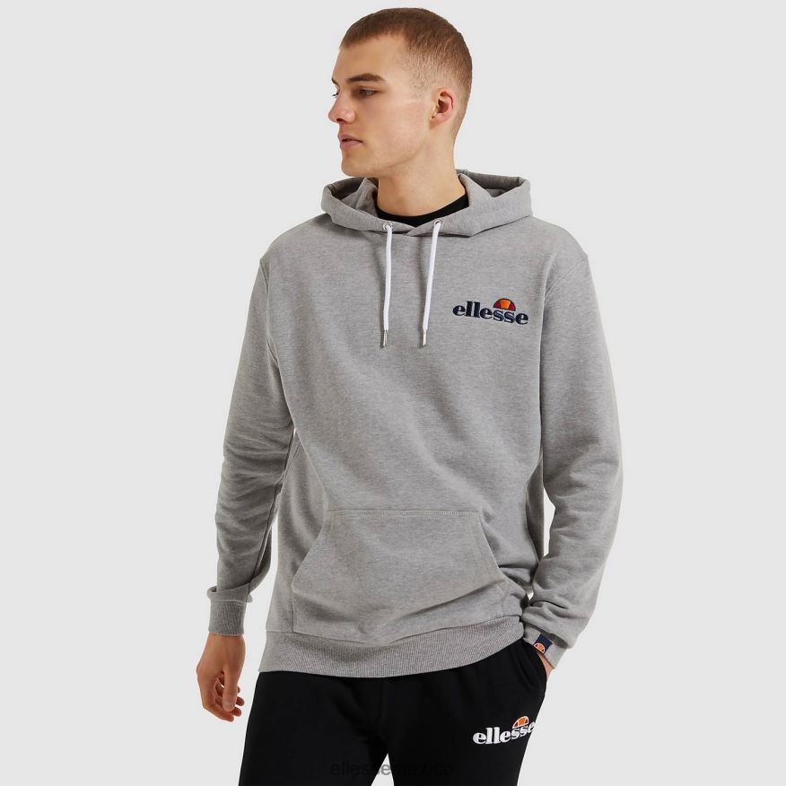 ropa mx Ellesse hombres primero sudadera con capucha gris 84X86H314